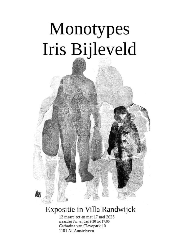 aankondiginsposter expositie Monotypes in Villa Randwijck